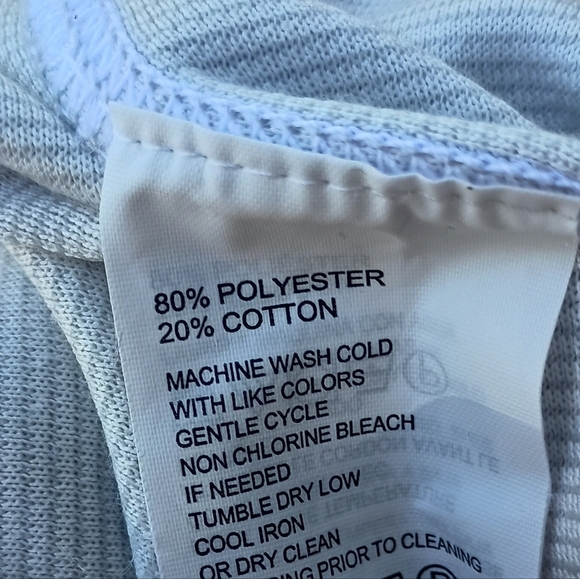 Tommy Bahama Reversable Light Gray Quarter-Zip Pullover Sweater Tunic_Large - Picture 7 of 7